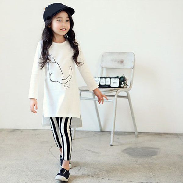 girls set autumn cartoon long sleeve childrenclothest-shirt black white striped pants children clothing 210515
girls set autumn cartoon long sleeve childrenclothest-shirt black white striped pants children clothing 210515