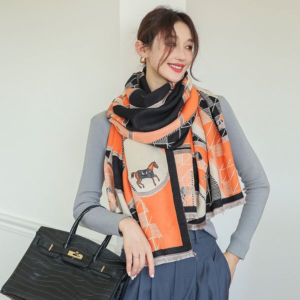 women winter scarf cashmere warm foulard lady horse scarves thick soft bufanda shawls wraps, Blue;gray
women winter scarf cashmere warm foulard lady horse scarves thick soft bufanda shawls wraps, Blue;gray