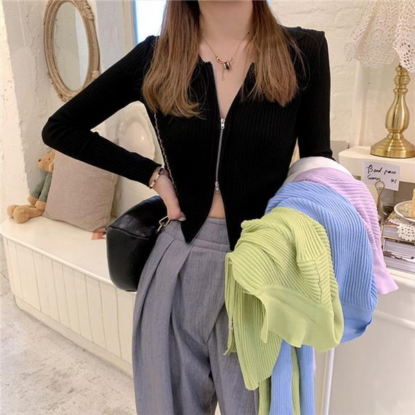 sueter mujer zipper knitted cardigan womens sweater women solid slim autumn winter clothes basic fashion sweaters pull femme, White;black
sueter mujer zipper knitted cardigan womens sweater women solid slim autumn winter clothes basic fashion sweaters pull femme, White;black