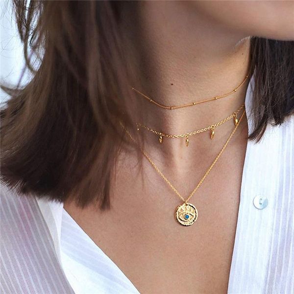 chains chain necklace for women goth evil eye pendant vintage choker fashion metal neck accessories femme necklaces, Silver
chains chain necklace for women goth evil eye pendant vintage choker fashion metal neck accessories femme necklaces, Silver