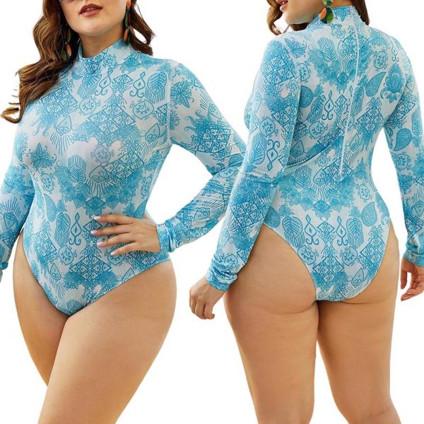 two-piece suits women’s plus-sized printed swimsuit, high collar thong crotch, long sleeve sun-proof swimsuit for beach/vacation
two-piece suits women’s plus-sized printed swimsuit, high collar thong crotch, long sleeve sun-proof swimsuit for beach/vacation
