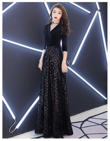 luxury party evening dress evening female 2021 fashion banquet black aura queen can usually wear a small simple and generous, Black;gray
luxury party evening dress evening female 2021 fashion banquet black aura queen can usually wear a small simple and generous, Black;gray