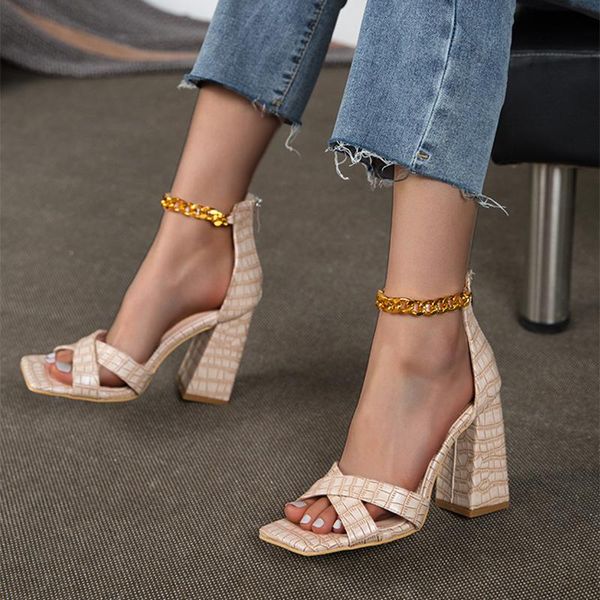 sandals women shoes 10cm heels female ankle chain strappy ladies designer square toe party wedding fashion summer, Black
sandals women shoes 10cm heels female ankle chain strappy ladies designer square toe party wedding fashion summer, Black