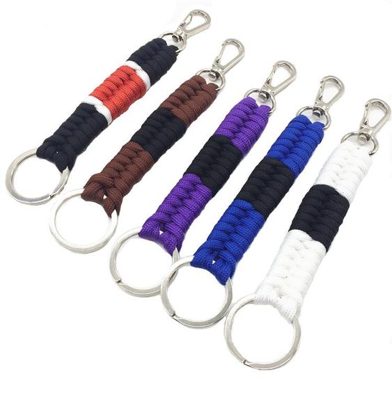 keychains can custom color labster clasp camping survival brazilian jiu-jitsu belt rank paracord keychain, Silver
keychains can custom color labster clasp camping survival brazilian jiu-jitsu belt rank paracord keychain, Silver