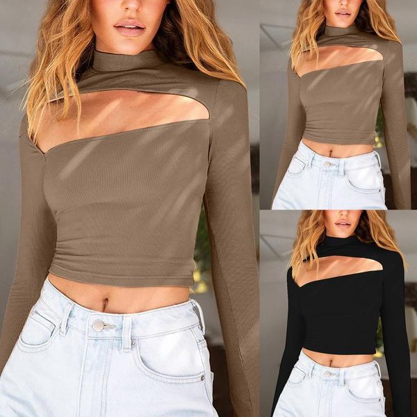 women's t-shirt fashion woman tshirts solid color long-sleeved hollow slim ladies crop aesthetic t shirt mujer camisetas, White
women's t-shirt fashion woman tshirts solid color long-sleeved hollow slim ladies crop aesthetic t shirt mujer camisetas, White