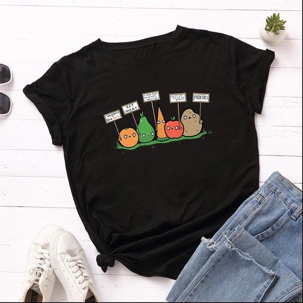 plus size 5xl fashion womens fruit cartoon print 100% cotton o neck short sleeve summer casual, White
plus size 5xl fashion womens fruit cartoon print 100% cotton o neck short sleeve summer casual, White