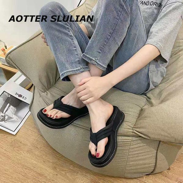 slippers summer chunky heel beach platform female flip flops slides faux sueded open toe soft sole designer sandals women shoes, Black
slippers summer chunky heel beach platform female flip flops slides faux sueded open toe soft sole designer sandals women shoes, Black