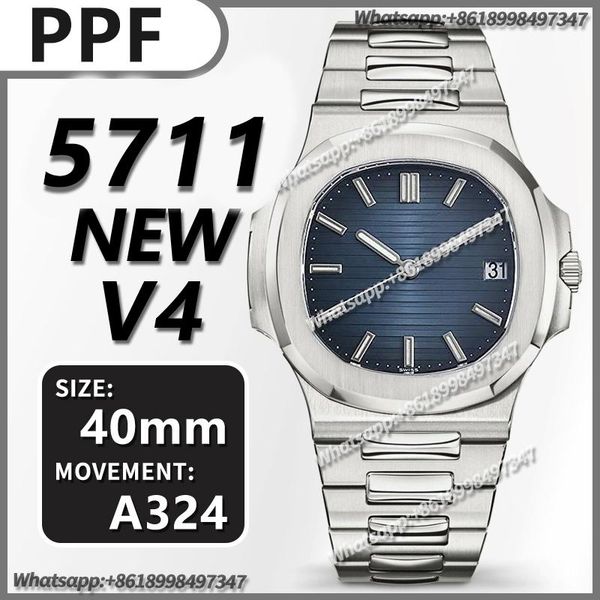 wristwatches men's automatic mechanical watch 40mm nautilus 5711/1a ppf 3kf 1:1 edition blue textured dial on ss bracelet 324cs v4, Slivery;brown
wristwatches men's automatic mechanical watch 40mm nautilus 5711/1a ppf 3kf 1:1 edition blue textured dial on ss bracelet 324cs v4, Slivery;brown
