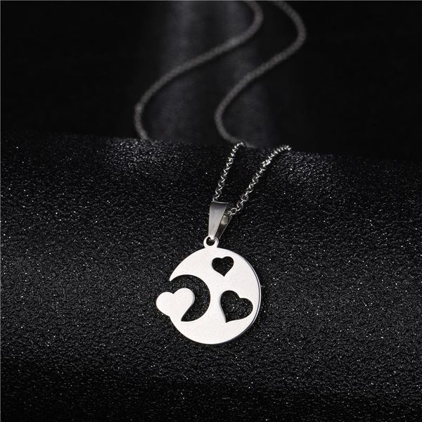 pendant necklaces yungqi stainless steel heart in the moon for women bohemia chain choker necklace jewelry bijoux collares, Silver
pendant necklaces yungqi stainless steel heart in the moon for women bohemia chain choker necklace jewelry bijoux collares, Silver