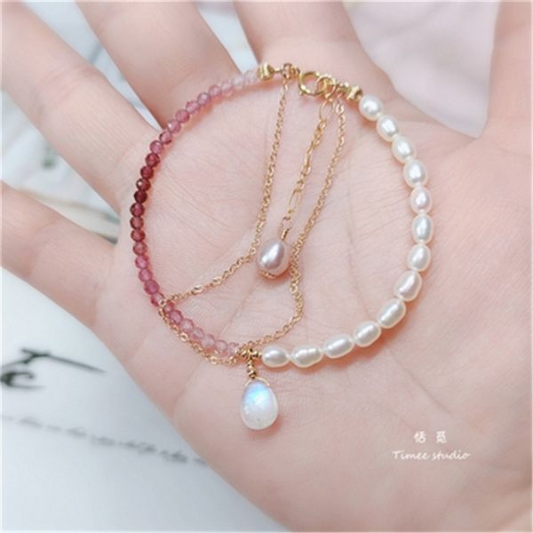 Recommended jewelry fairy benxian natural small pearl bracelet female rainbow toner gradient tourmaline, Black
Recommended jewelry fairy benxian natural small pearl bracelet female rainbow toner gradient tourmaline, Black