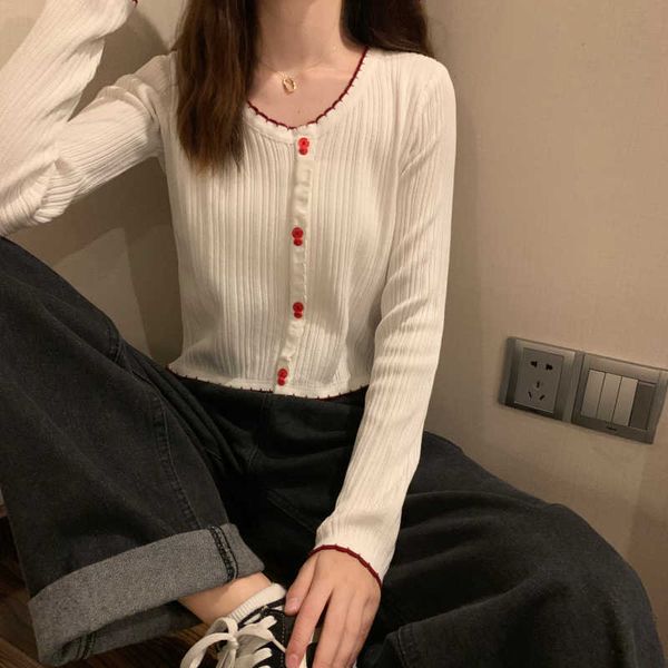 korean autumn women blouse knitted slim v-neck long sleeve patchwork button blusa w797 210526, White
korean autumn women blouse knitted slim v-neck long sleeve patchwork button blusa w797 210526, White