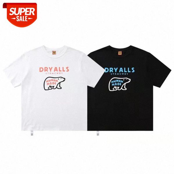 trendy human made cartoon bear letters on chest for men and women couples casual short sleeves #sj60, White;black
trendy human made cartoon bear letters on chest for men and women couples casual short sleeves #sj60, White;black