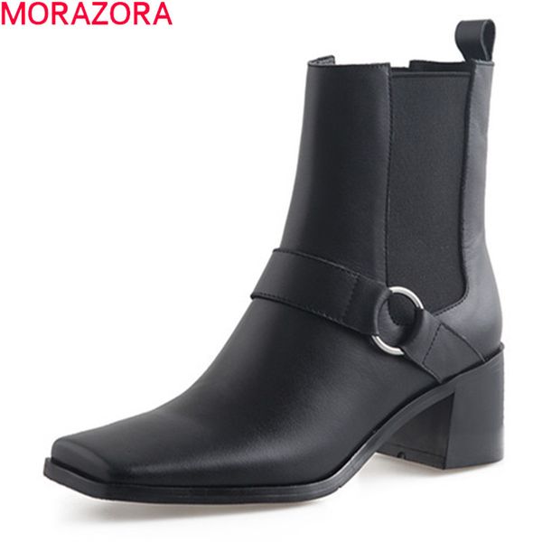 morazora genuine leather boots thick heels square toe black color ladies shoes autumn winter ankle boots for woman 210506
morazora genuine leather boots thick heels square toe black color ladies shoes autumn winter ankle boots for woman 210506