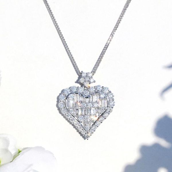 pendant necklaces caoshi romantic heart crystal zircon stone necklace for women bridal wedding party jewelry gifts, Silver
pendant necklaces caoshi romantic heart crystal zircon stone necklace for women bridal wedding party jewelry gifts, Silver