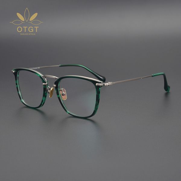 design glasses light luxury green tortoiseshell color plate medium pure titanium box literature model youth myopia spectacle frame men', White;black
design glasses light luxury green tortoiseshell color plate medium pure titanium box literature model youth myopia spectacle frame men', White;black