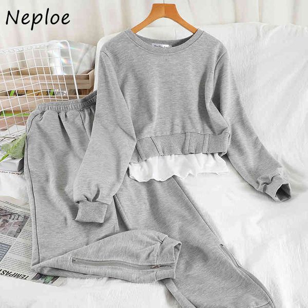 neploe casual soft 2 pcs women set o neck long sleeve hoodies + high waist hip harem pants spring simple suit loose good quality 210423, White
neploe casual soft 2 pcs women set o neck long sleeve hoodies + high waist hip harem pants spring simple suit loose good quality 210423, White