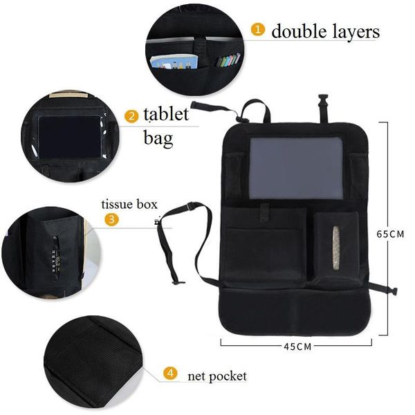 car organizer 65*45 cm rectangle seat back hanging universal auto multi-pocket 8 pockets storage bag oxford cloth
car organizer 65*45 cm rectangle seat back hanging universal auto multi-pocket 8 pockets storage bag oxford cloth