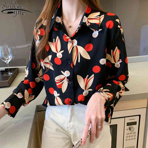 autumn korean loose chiffon blouse long sleeve female retro hong kong style printed women's shirt camisa 11000 210427, White
autumn korean loose chiffon blouse long sleeve female retro hong kong style printed women's shirt camisa 11000 210427, White