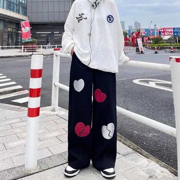 women's pants & capris mingliusili y2k print women wide leg pant fashion 2021 baggy high waist streetwear harajuku casual trousers, Black;white
women's pants & capris mingliusili y2k print women wide leg pant fashion 2021 baggy high waist streetwear harajuku casual trousers, Black;white