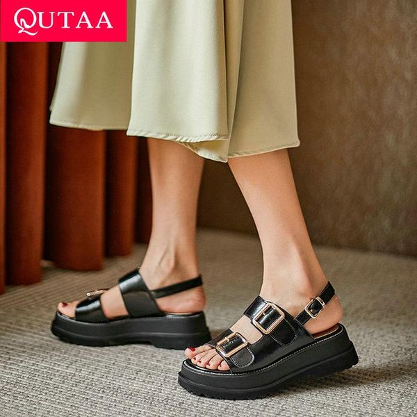 sandals qutaa 2021 buckle genuine leather ladies pumps slingback summer slip on women shoes ankle strap square heel size 34-43, Black
sandals qutaa 2021 buckle genuine leather ladies pumps slingback summer slip on women shoes ankle strap square heel size 34-43, Black