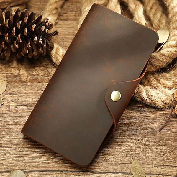 wallets men's crazy horse leather long wallet brown real trifold clutch snap purse hasp with phone pocket and coin, Red;black
wallets men's crazy horse leather long wallet brown real trifold clutch snap purse hasp with phone pocket and coin, Red;black