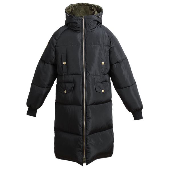 oversize women autumn winter parka thick long down cotton coat hooded women and men couple puffer jacket, Black
oversize women autumn winter parka thick long down cotton coat hooded women and men couple puffer jacket, Black