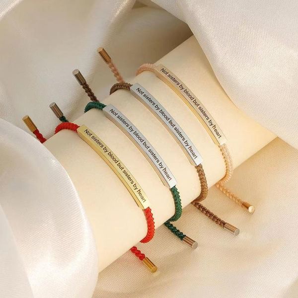 charm bracelets cremo stainless steel women's bracelet "not sisters by blood but heart" red braided rope girl friend gift, Golden;silver
charm bracelets cremo stainless steel women's bracelet "not sisters by blood but heart" red braided rope girl friend gift, Golden;silver