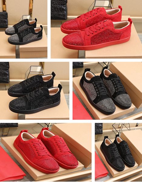 2021 (with box,dust bag) reds bottom shoes sneaker rhinestone strass sneakers red sole women men flats fashion casual shoe, Black
2021 (with box,dust bag) reds bottom shoes sneaker rhinestone strass sneakers red sole women men flats fashion casual shoe, Black