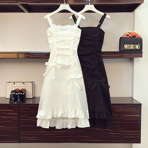 casual dresses oversized women's 2021 summer dress spaghetti straps black white ruffles vestidos draw string robe ke1441, Black;gray
casual dresses oversized women's 2021 summer dress spaghetti straps black white ruffles vestidos draw string robe ke1441, Black;gray