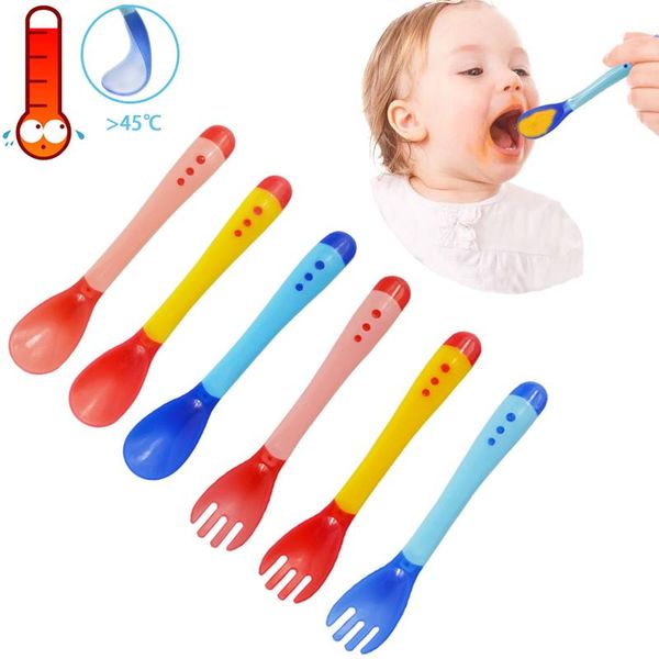 cups, dishes & utensils baby temperature sensing spoon and fork safety silicone feeding flatware spoon+fork feeder tableware
cups, dishes & utensils baby temperature sensing spoon and fork safety silicone feeding flatware spoon+fork feeder tableware