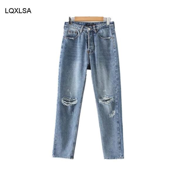 women boyfriends large size ripped jeans with high waist streetwear denim straight pants pantalon jean femme c6939 women's, Blue
women boyfriends large size ripped jeans with high waist streetwear denim straight pants pantalon jean femme c6939 women's, Blue