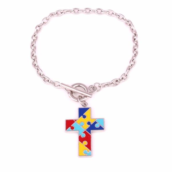 charm bracelets autism hope jewelry drop awareness zinc with multi enamel cross puzzle piece toggle ot, Golden;silver
charm bracelets autism hope jewelry drop awareness zinc with multi enamel cross puzzle piece toggle ot, Golden;silver