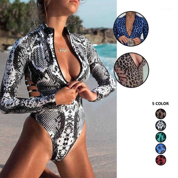 women's swimwear 2021 wholesale luxury snake leopard designers print zip up 1 piece women bathing suits, White;black
women's swimwear 2021 wholesale luxury snake leopard designers print zip up 1 piece women bathing suits, White;black