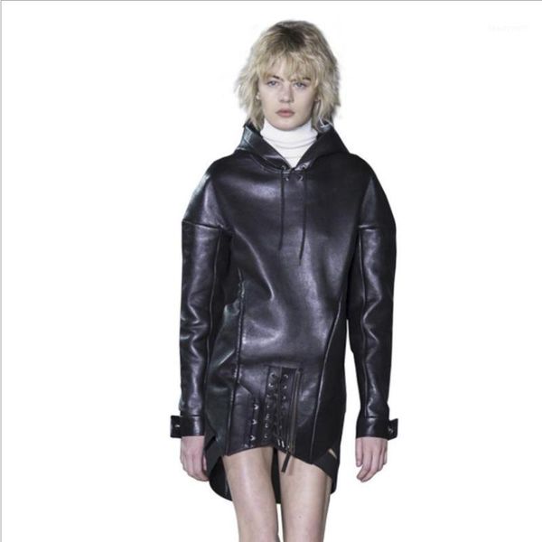 fashionpure color long irregular hooded pu leather jacket locomotive was thin female motorcyle jackets f2147 women's & faux, Black
fashionpure color long irregular hooded pu leather jacket locomotive was thin female motorcyle jackets f2147 women's & faux, Black