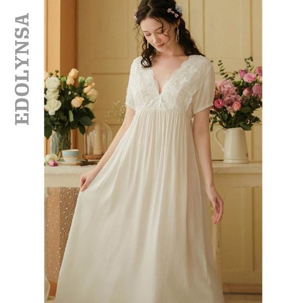 womens sleepwears vintage gothic victorian night dress white cotton flare sleeve v neck lace embellished ruffle hem summer nightgown t682, Black;red
womens sleepwears vintage gothic victorian night dress white cotton flare sleeve v neck lace embellished ruffle hem summer nightgown t682, Black;red