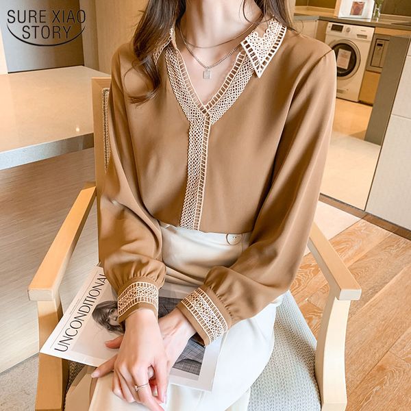 spring v-neck long sleeve solid chic hollow embroidery splicing blouse women plus size satin silk shirt ladies 13094 210508, White
spring v-neck long sleeve solid chic hollow embroidery splicing blouse women plus size satin silk shirt ladies 13094 210508, White