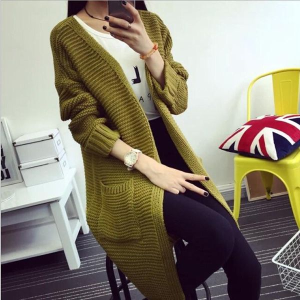women's sweaters nice women long cardigan fashion style sweater sleeve a thick knitted outwear female coat a214, White;black
women's sweaters nice women long cardigan fashion style sweater sleeve a thick knitted outwear female coat a214, White;black