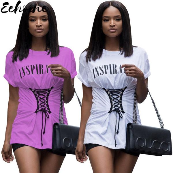 echoine casual letter print bandage short sleeve loose t shirt women o neck skinny waist daily life midi blouse women's blouses & shirt, White
echoine casual letter print bandage short sleeve loose t shirt women o neck skinny waist daily life midi blouse women's blouses & shirt, White