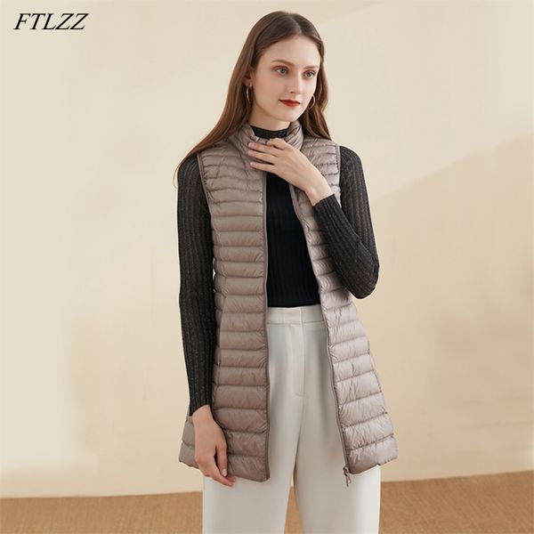 winter women ultra light white duck down jacket zipper medium long vest stand collar outerwear 4xl plus size coat 210430, Black
winter women ultra light white duck down jacket zipper medium long vest stand collar outerwear 4xl plus size coat 210430, Black