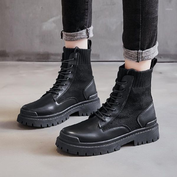 boots women british style pu leather ankle fashion winter round toe lace up shoes motorcycle1, Black
boots women british style pu leather ankle fashion winter round toe lace up shoes motorcycle1, Black
