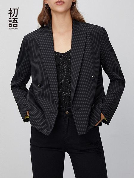 toyouth 2021 spring work wear office lady short casual black and white pinstripe suit blazer women elegant outerwear women's suits & bl, White;black
toyouth 2021 spring work wear office lady short casual black and white pinstripe suit blazer women elegant outerwear women's suits & bl, White;black