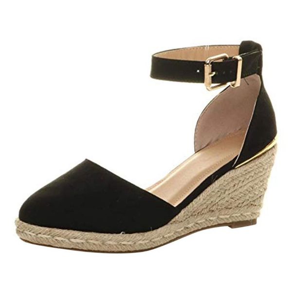 women sandals 2021 women' buckle ankle strap gladiator wedges summer weaving breathable shoes, Black
women sandals 2021 women' buckle ankle strap gladiator wedges summer weaving breathable shoes, Black