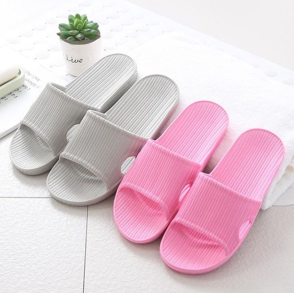 slippers rubber home indoor couple antiskid simple bathroom sandals, Black