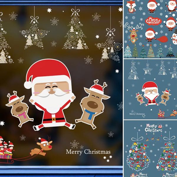wall stickers 1pc christmas electrostatic glass santa claus snowflake window year home decoration
wall stickers 1pc christmas electrostatic glass santa claus snowflake window year home decoration