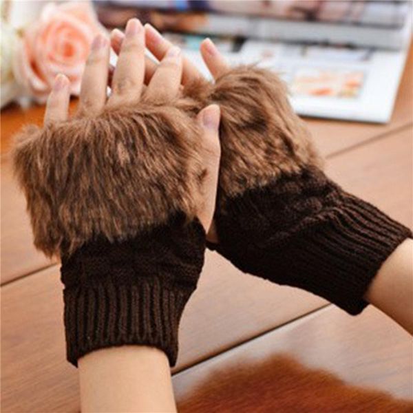 women cute plush mittens warm soft short fingerless gloves ladies knitting costume half finger party gift five fingers, Blue;gray
women cute plush mittens warm soft short fingerless gloves ladies knitting costume half finger party gift five fingers, Blue;gray