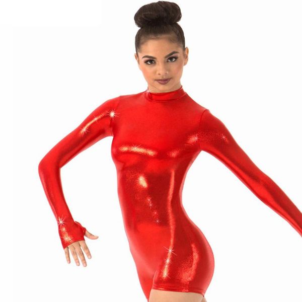 adults long sleeve thumb hole women metallic mock neck biketards ballet performance dancewear front zipper leotards stage wear, Black;red
adults long sleeve thumb hole women metallic mock neck biketards ballet performance dancewear front zipper leotards stage wear, Black;red