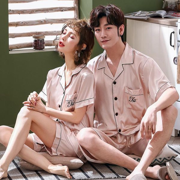men's sleepwear pejamas, summer ice silk couples simulation pajamas short-sleeved male lady v-neck cardigan leisurewear suit big yards, Black;brown
men's sleepwear pejamas, summer ice silk couples simulation pajamas short-sleeved male lady v-neck cardigan leisurewear suit big yards, Black;brown