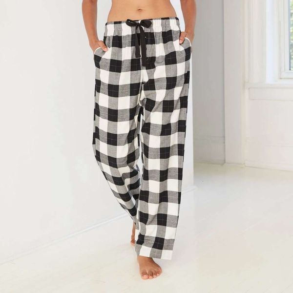 spring and summer plaid printing leisure home straight pants, Black;white
spring and summer plaid printing leisure home straight pants, Black;white