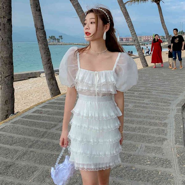 fashion women's summer square collar white mesh backless female puff sleeve patchwork mini dresses vestidos 210514, Black;gray
fashion women's summer square collar white mesh backless female puff sleeve patchwork mini dresses vestidos 210514, Black;gray