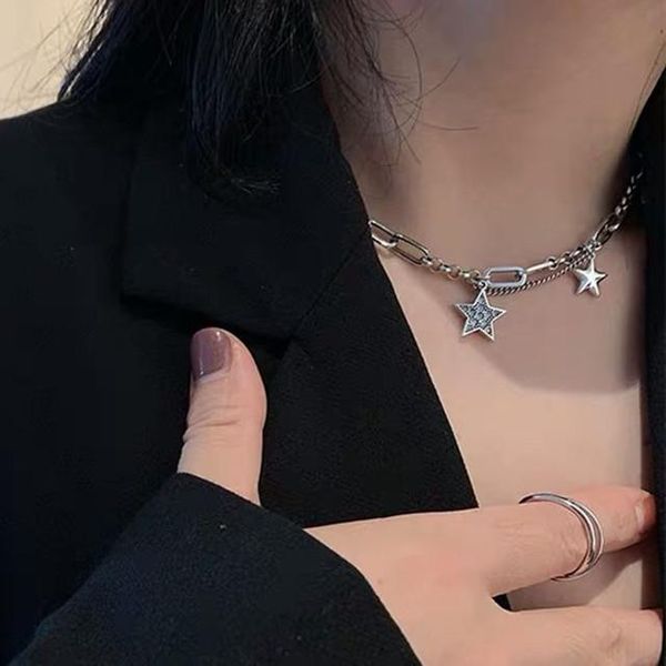 pendant necklaces 925 silver color necklace for women star white zircon gold sliver clavicle chain choker collar thin
pendant necklaces 925 silver color necklace for women star white zircon gold sliver clavicle chain choker collar thin